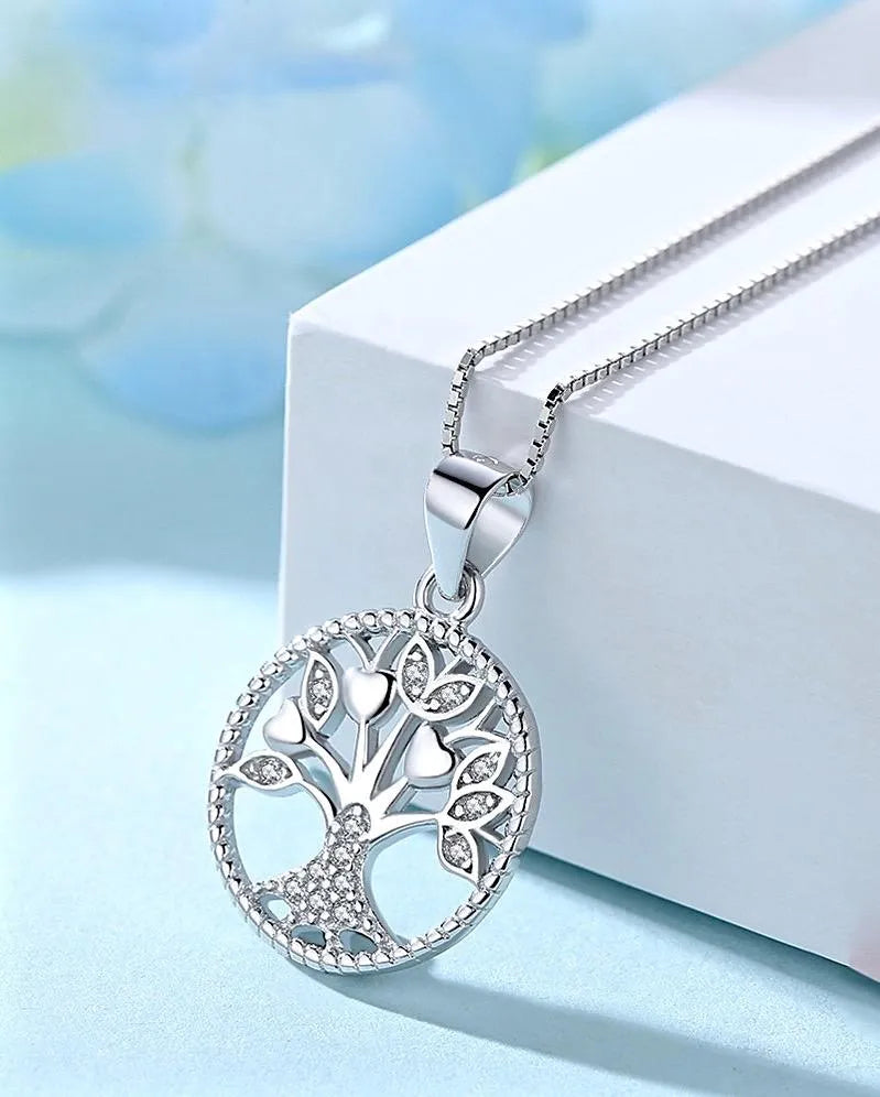Bridal Party Gifts - Sterling Silver and Cubic Zirconia MOG Necklace