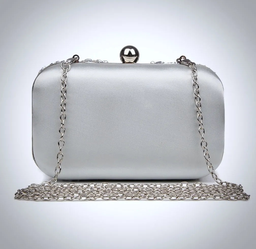 "Jaimee" - Silver Bridal Handbag Clutch