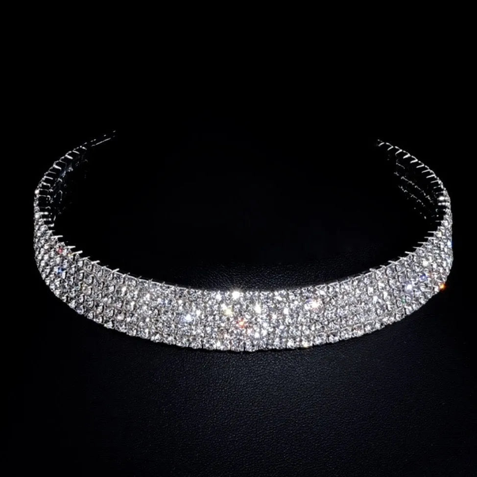 Wedding Jewelry - Silver Rhinestone Three-Piece Bridal Jewelry Set