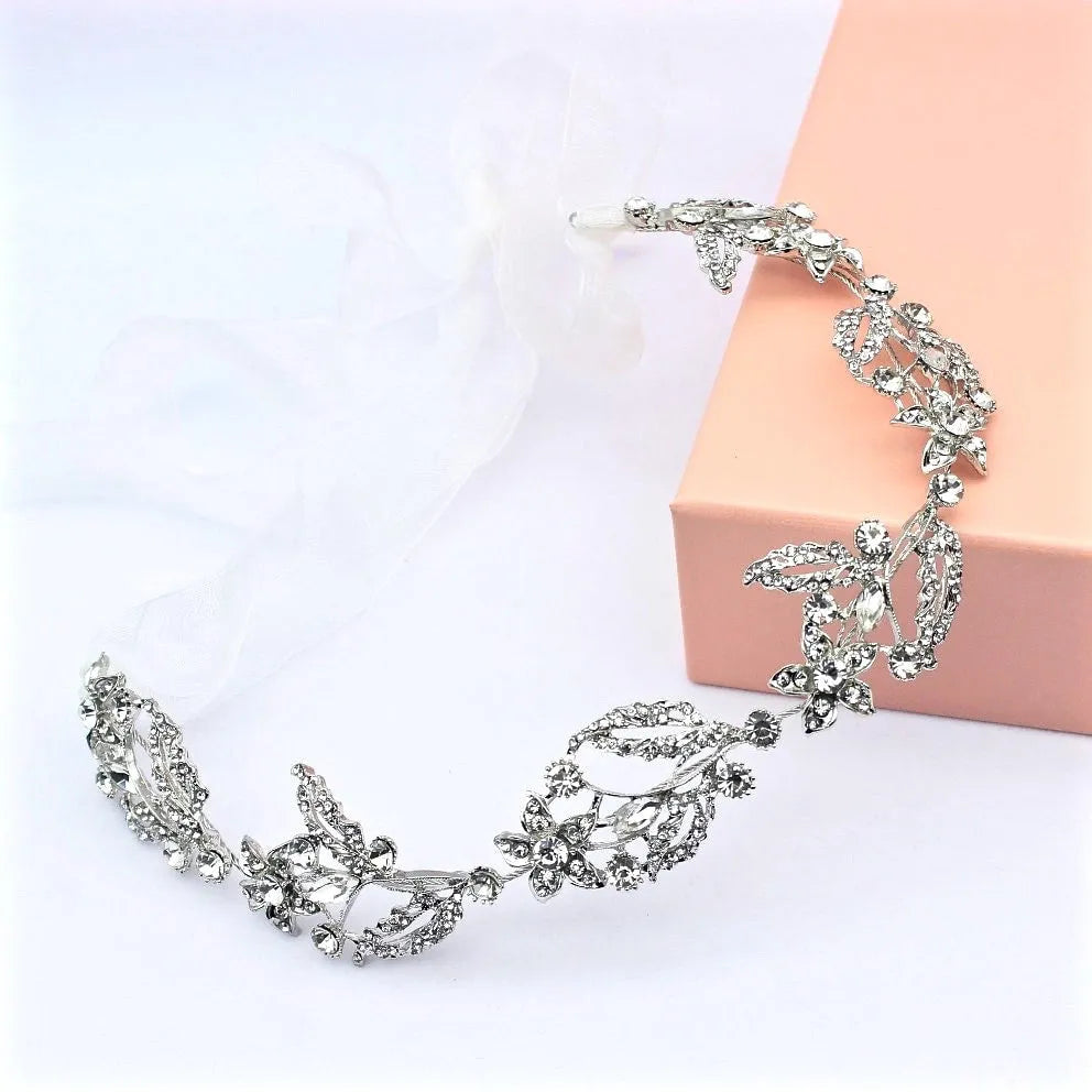 Wedding Hair Accessories - Silver Crystal Bridal Headband