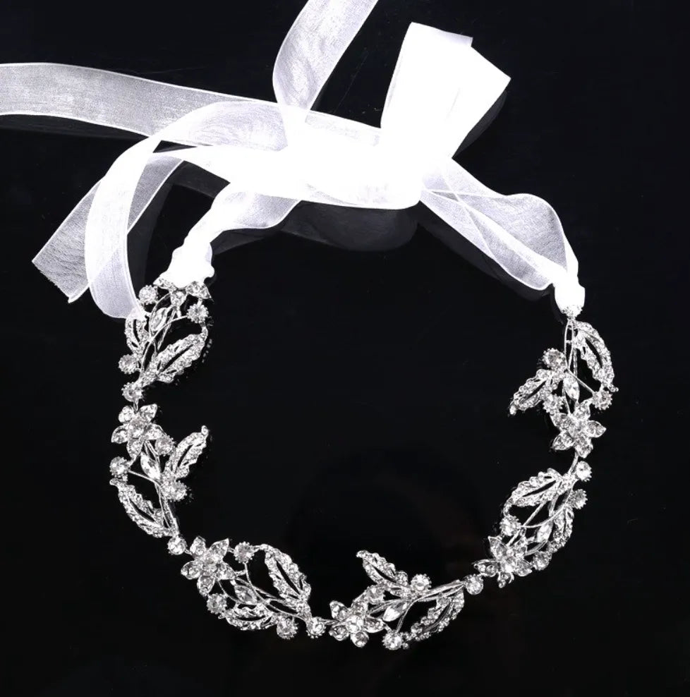 Wedding Hair Accessories - Silver Crystal Bridal Headband