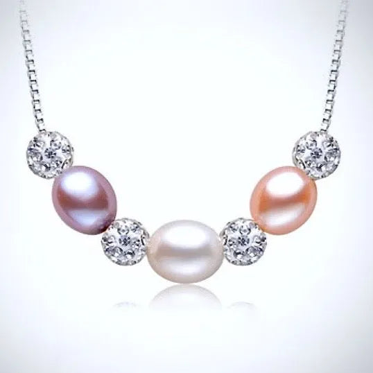 Pearl Wedding Jewelry - Sterling Silver and Natural Pearl 3-Piece Bridal Jewelry Set - More Colors