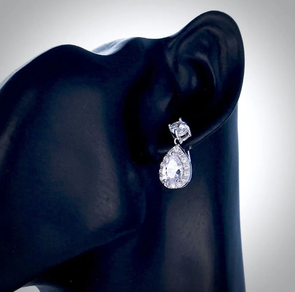 Wedding Jewelry - Cubic Zirconia Bridal Jewelry Set - Available in Silver, Rose Gold and Yellow Gold