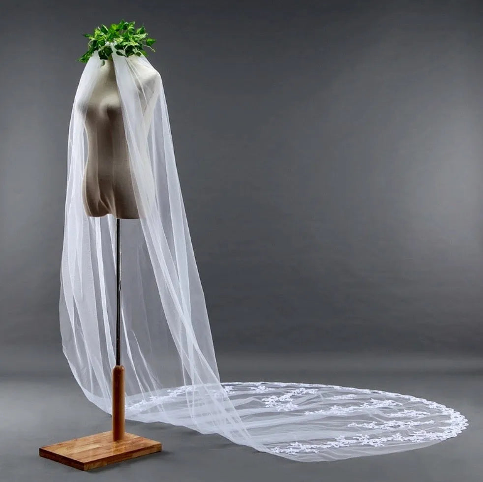 Wedding Veils - Lace Edge Cathedral Bridal Veil