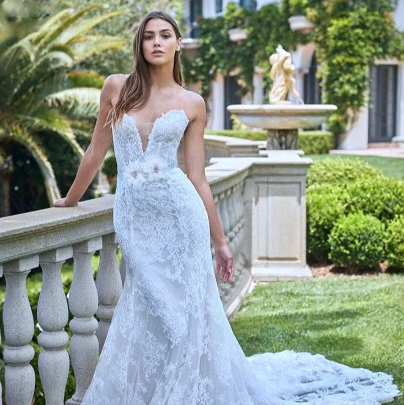 Wedding Accessories - Silk Flowers Crystal Bridal Belt/Sash