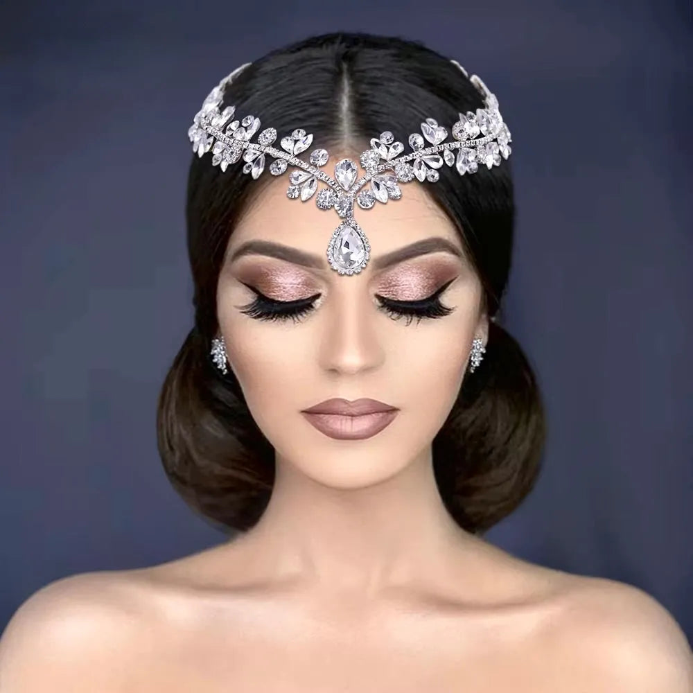 Wedding Hair Accessories - Silver Bridal Frontlet Headdress