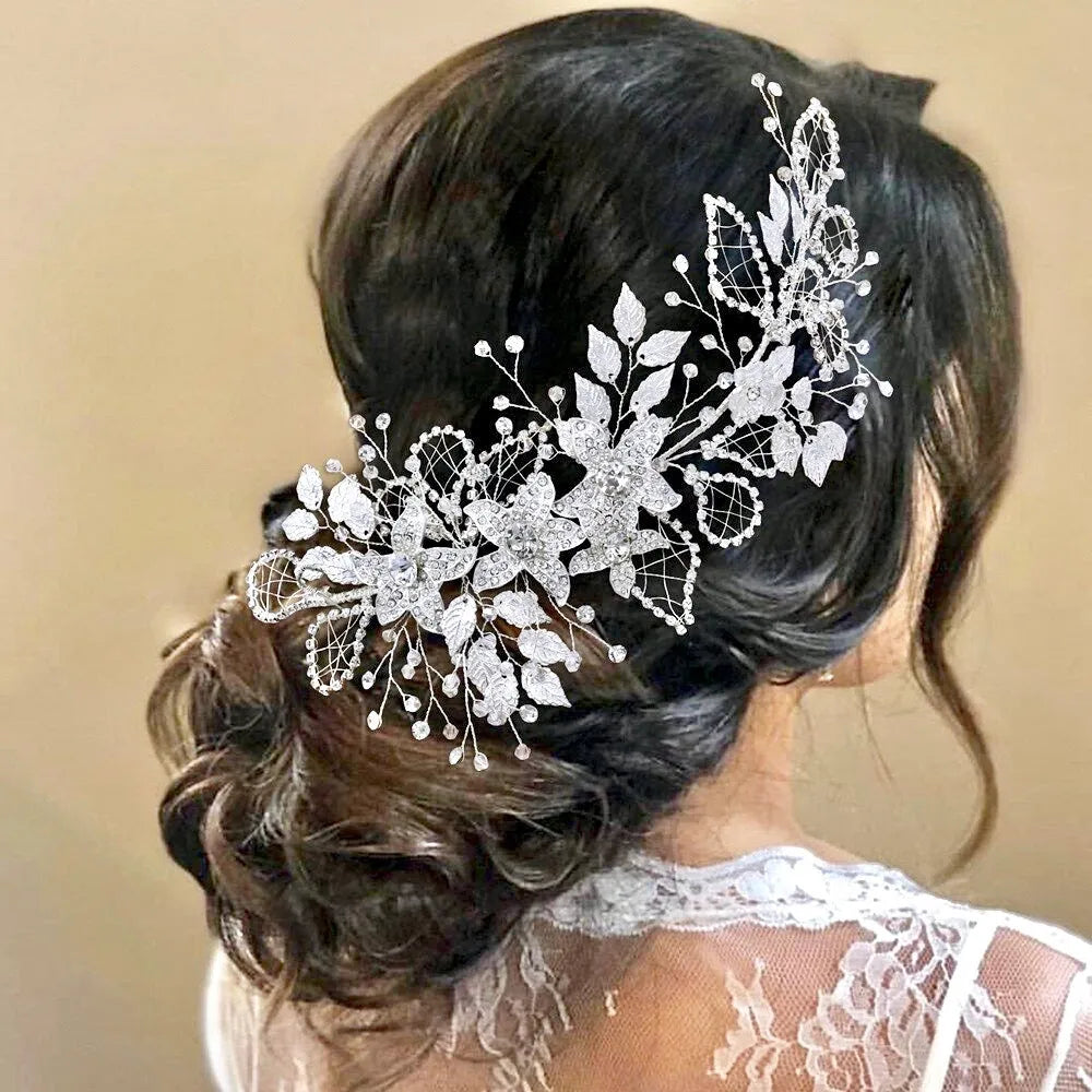 Wedding Hair Accessories - Crystal Bridal Headband - Available in Silver and Gold