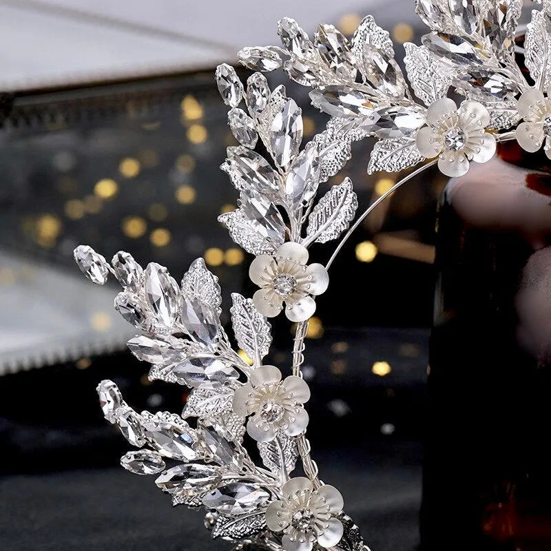 Wedding Hair Accessories - Silver Crystal Bridal Headband / Tiara