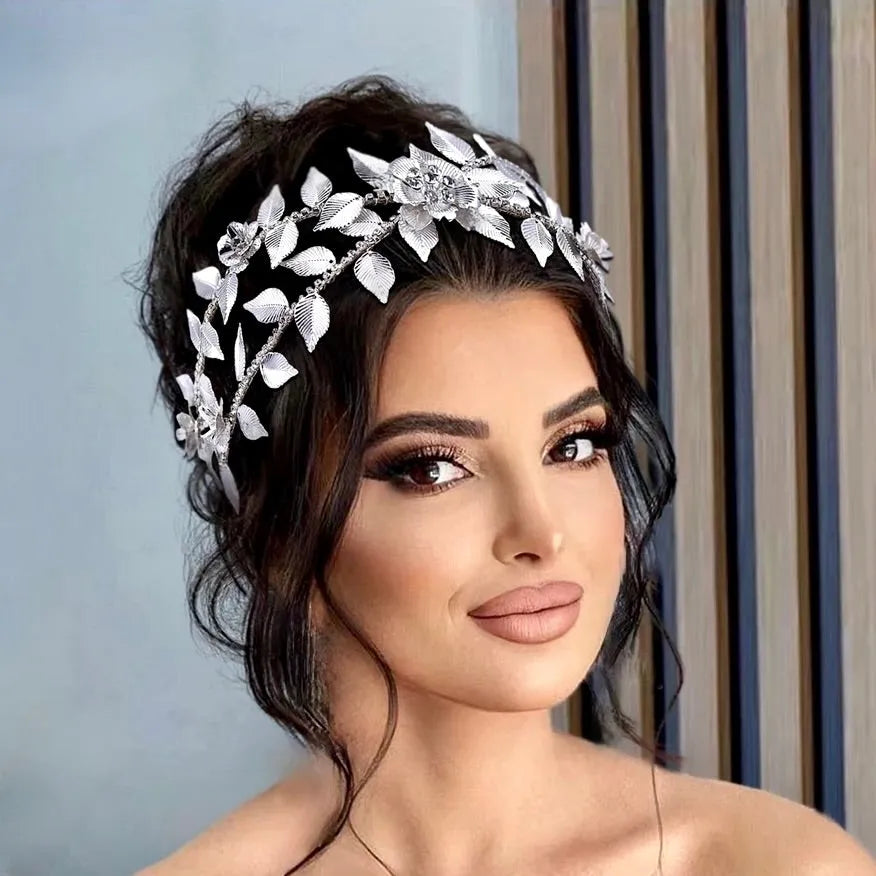 Wedding Hair Accessories - Silver Crystal Bridal Headdress