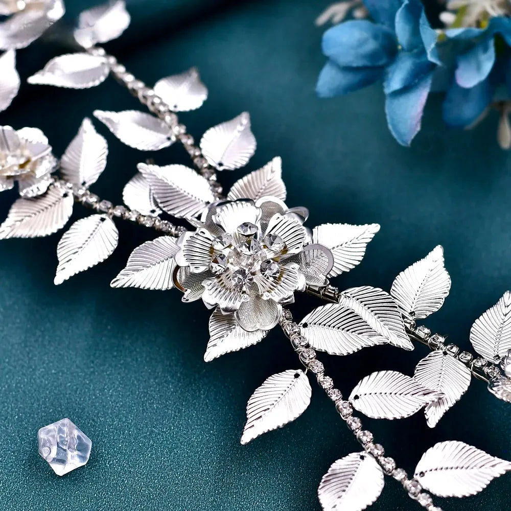 Wedding Hair Accessories - Silver Crystal Bridal Headdress