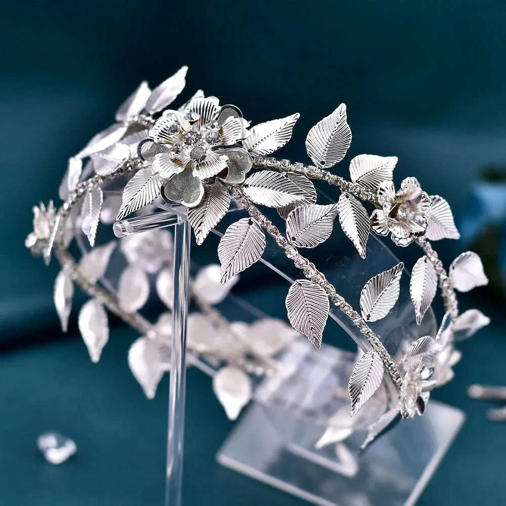 Wedding Hair Accessories - Silver Crystal Bridal Headdress