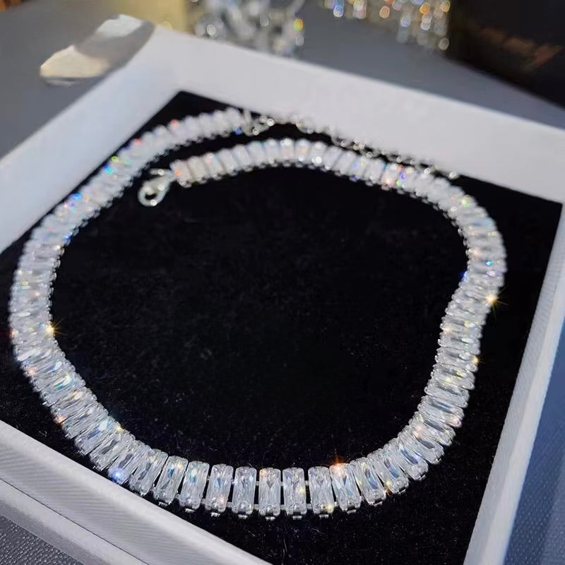 Wedding Jewelry - Cubic Zirconia Bridal Choker Necklace