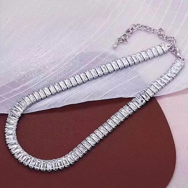 Wedding Jewelry - Cubic Zirconia Bridal Choker Necklace