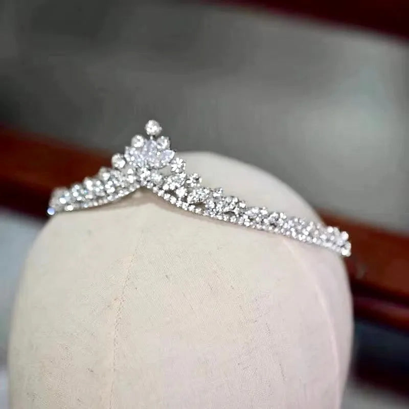Wedding Hair Accessories - Silver Cubic Zirconia Bridal Tiara