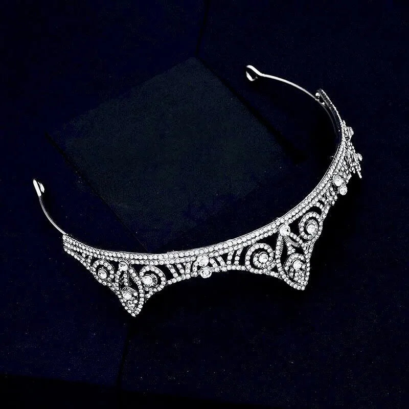 Wedding Hair Accessories - Silver Cubic Zirconia Bridal Tiara
