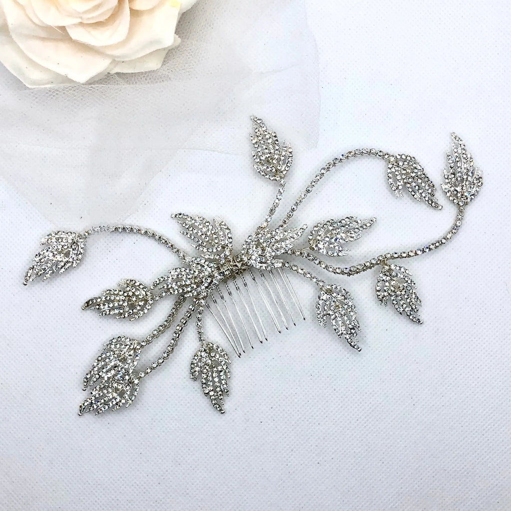Wedding Hair Accessories - Silver Crystal Bridal Hair Comb