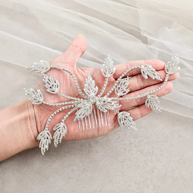 Wedding Hair Accessories - Silver Crystal Bridal Hair Comb