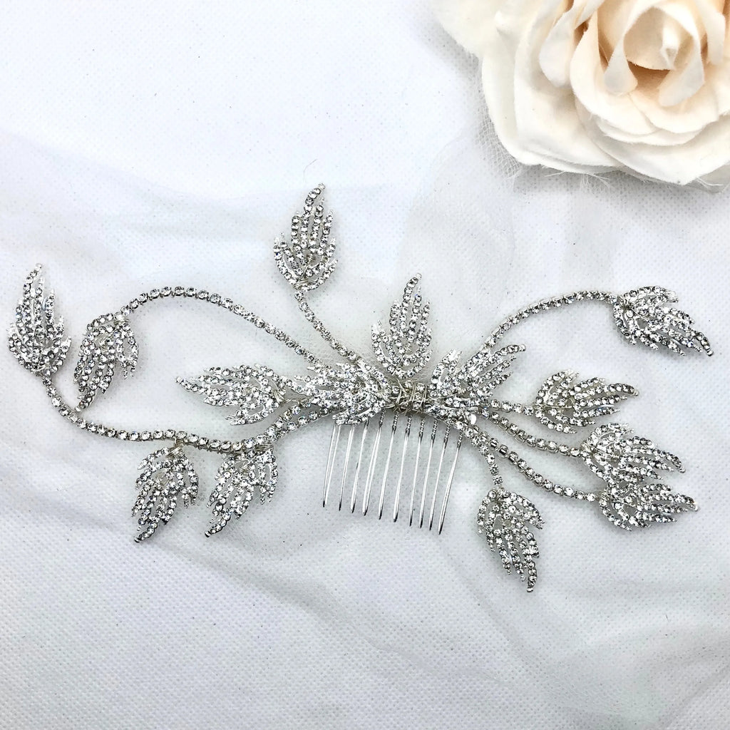 Wedding Hair Accessories - Silver Crystal Bridal Hair Comb