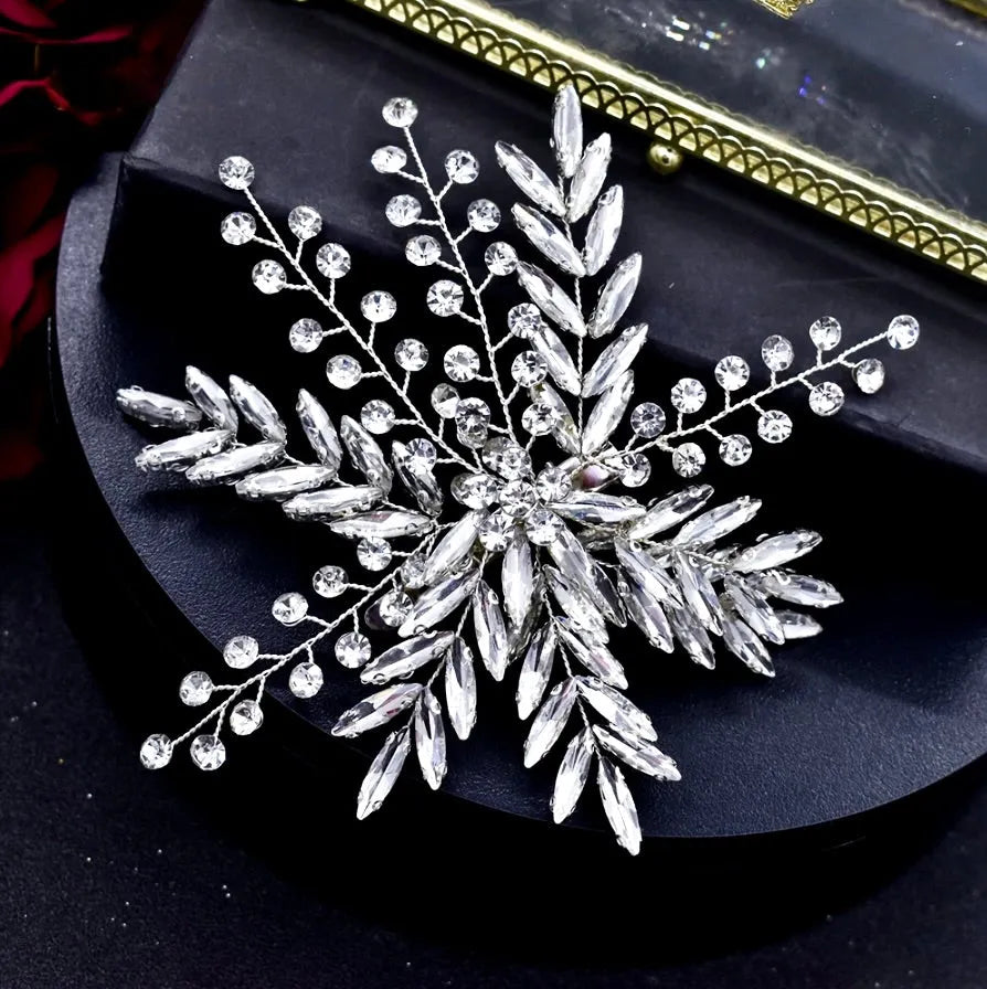 Wedding Hair Accessories - Crystal Bridal Hair Clip - Available in Silver, Rose Gold and Yellow Gold