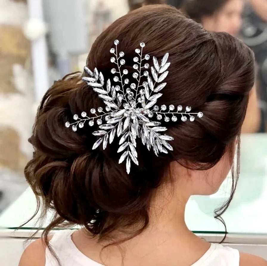 Wedding Hair Accessories - Crystal Bridal Hair Clip - Available in Silver, Rose Gold and Yellow Gold
