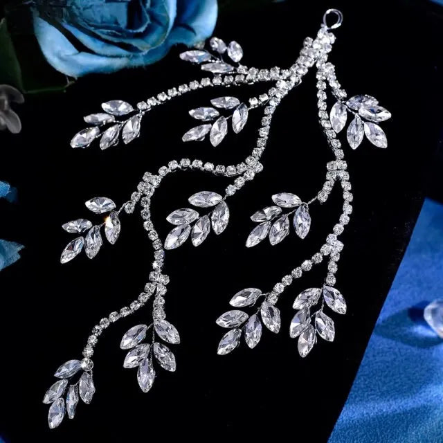 Wedding Hair Accessories - Silver Crystal Bridal Hair Vine