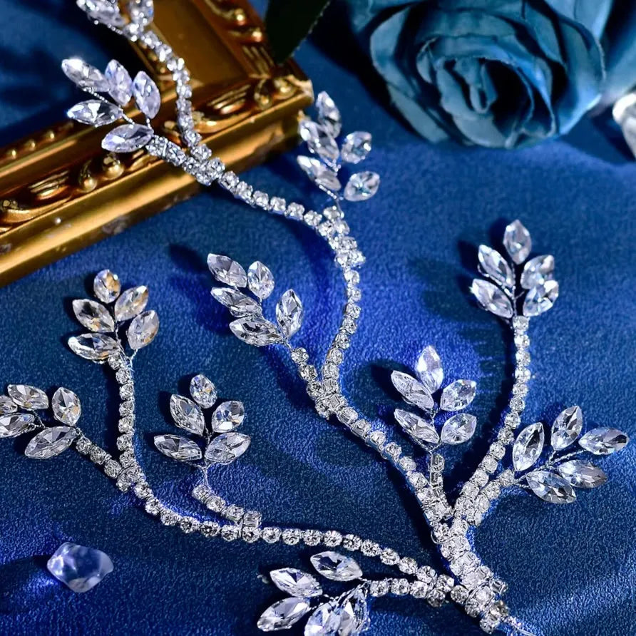 Wedding Hair Accessories - Silver Crystal Bridal Hair Vine