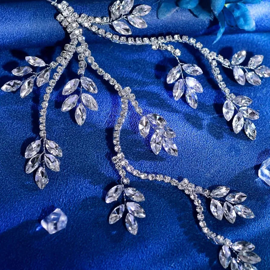 Wedding Hair Accessories - Silver Crystal Bridal Hair Vine
