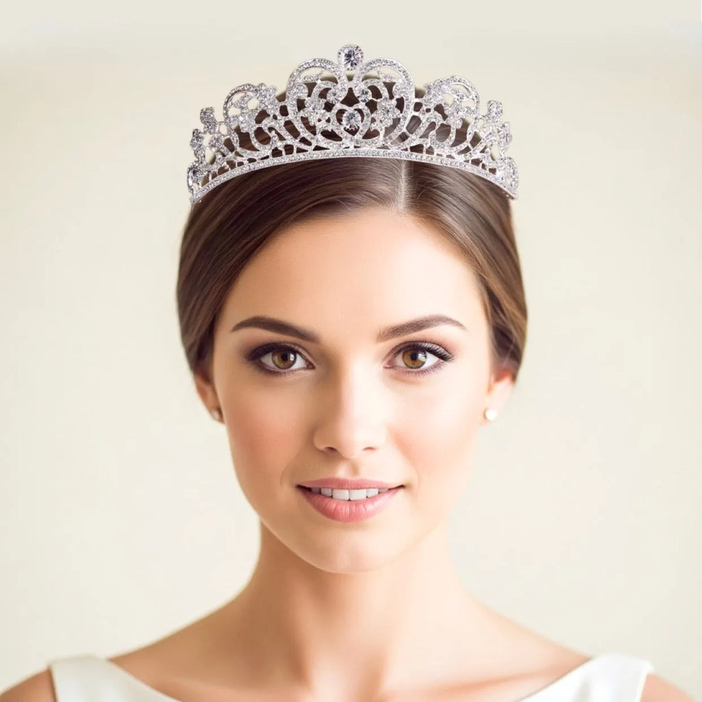 Wedding Hair Accessories - Silver Crystal Bridal Tiara