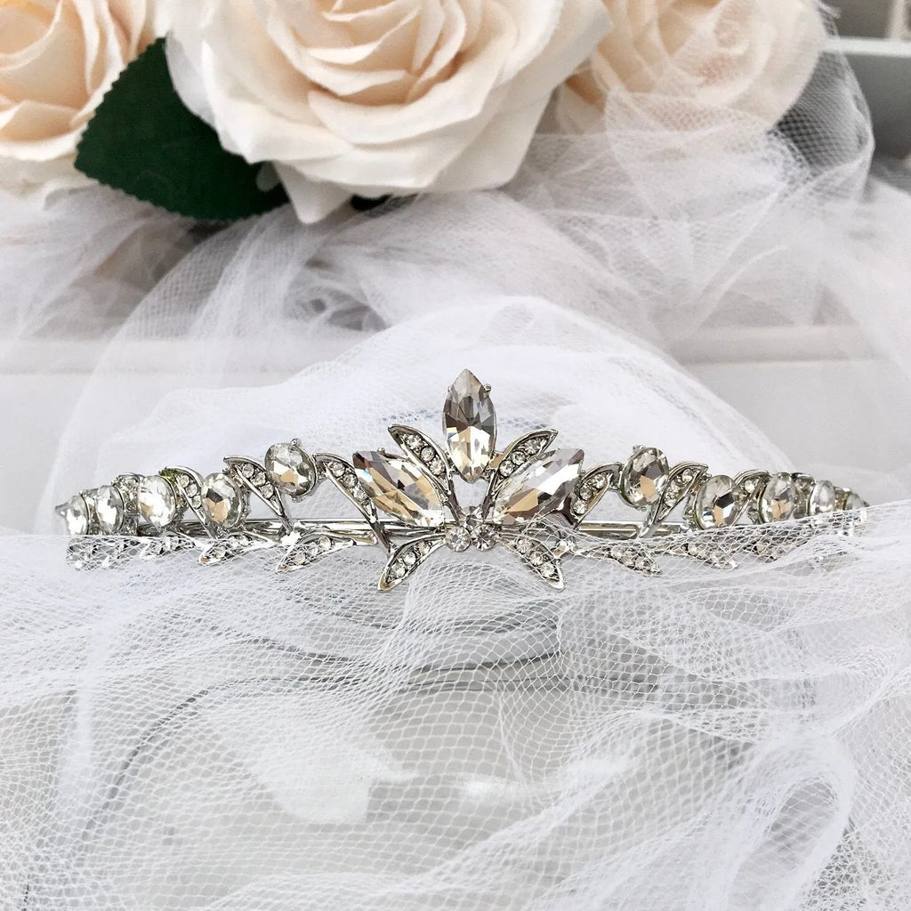 Wedding Hair Accessories - Silver Crystal Bridal Tiara