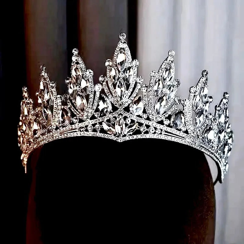 Wedding Hair Accessories - Silver Rhinestone Bridal Tiara