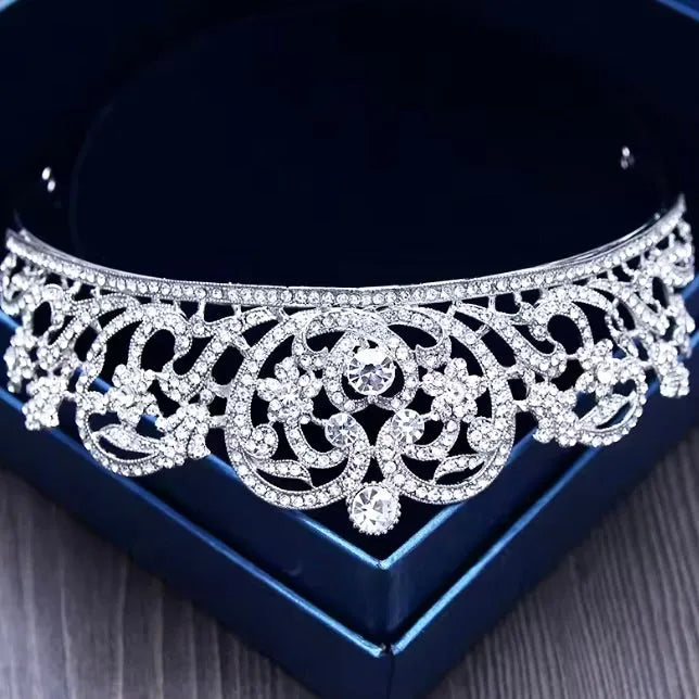 Wedding Hair Accessories - Silver Crystal Bridal Tiara