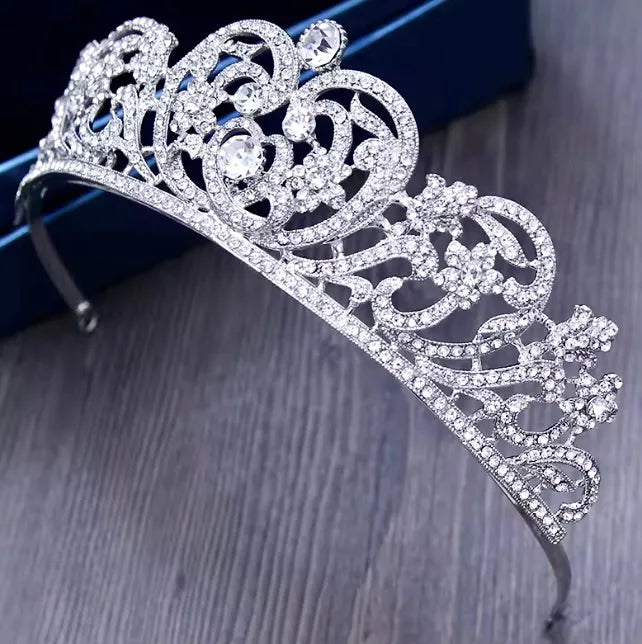 Wedding Hair Accessories - Silver Crystal Bridal Tiara