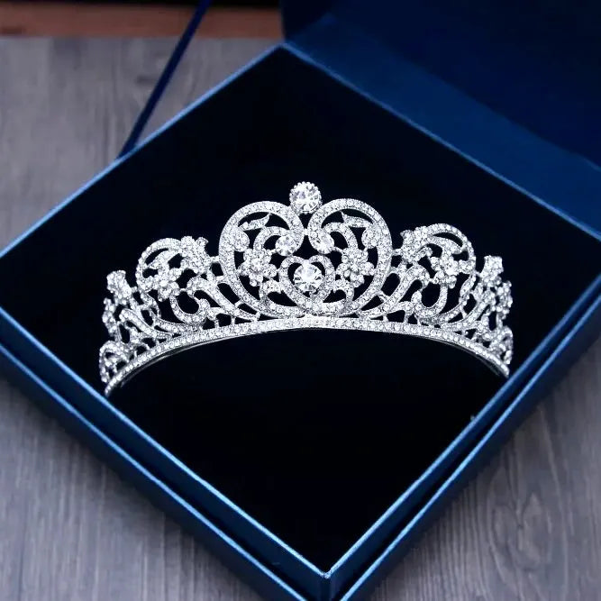 Wedding Hair Accessories - Silver Crystal Bridal Tiara