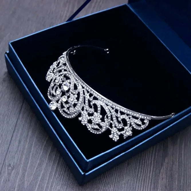 Wedding Hair Accessories - Silver Crystal Bridal Tiara