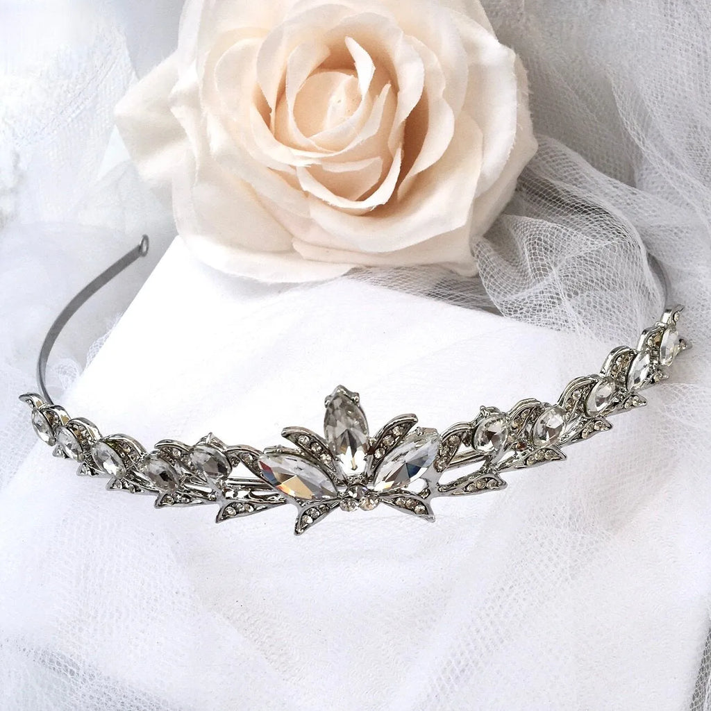 Wedding Hair Accessories - Silver Crystal Bridal Tiara