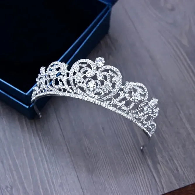 Wedding Hair Accessories - Silver Crystal Bridal Tiara