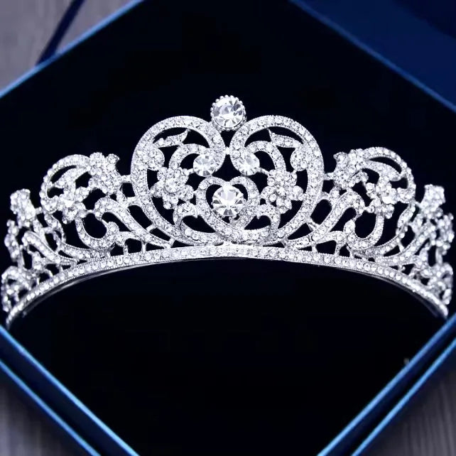 Wedding Hair Accessories - Silver Crystal Bridal Tiara