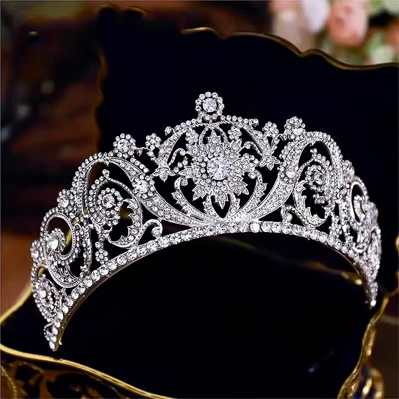 Wedding Hair Accessories - Silver Crystal Bridal Tiara