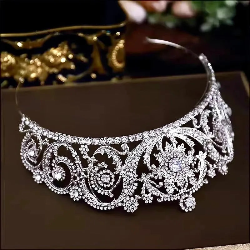Wedding Hair Accessories - Silver Crystal Bridal Tiara