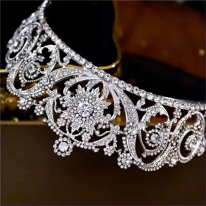 Wedding Hair Accessories - Silver Crystal Bridal Tiara