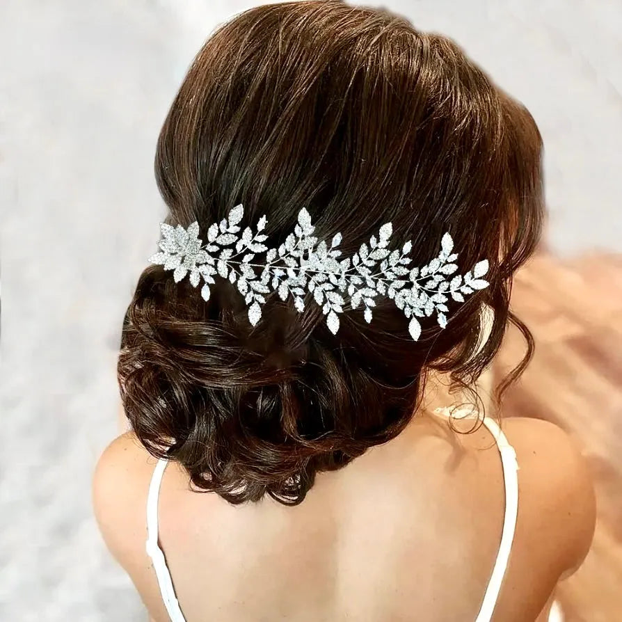 Wedding Hair Accessories - Silver Cubic Zirconia Bridal Headdress