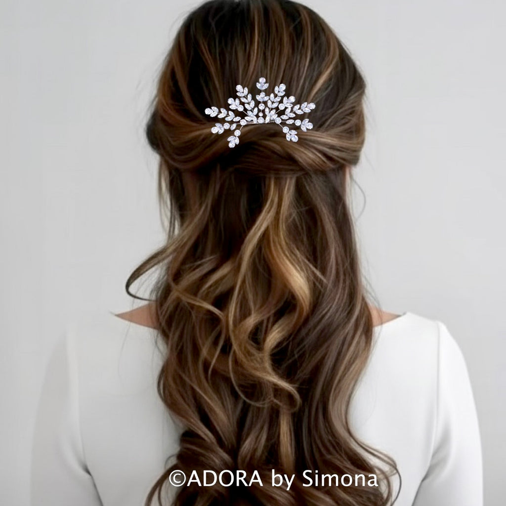 Wedding Hair Accessories – Sparkling Cubic Zirconia Bridal Hairpiece