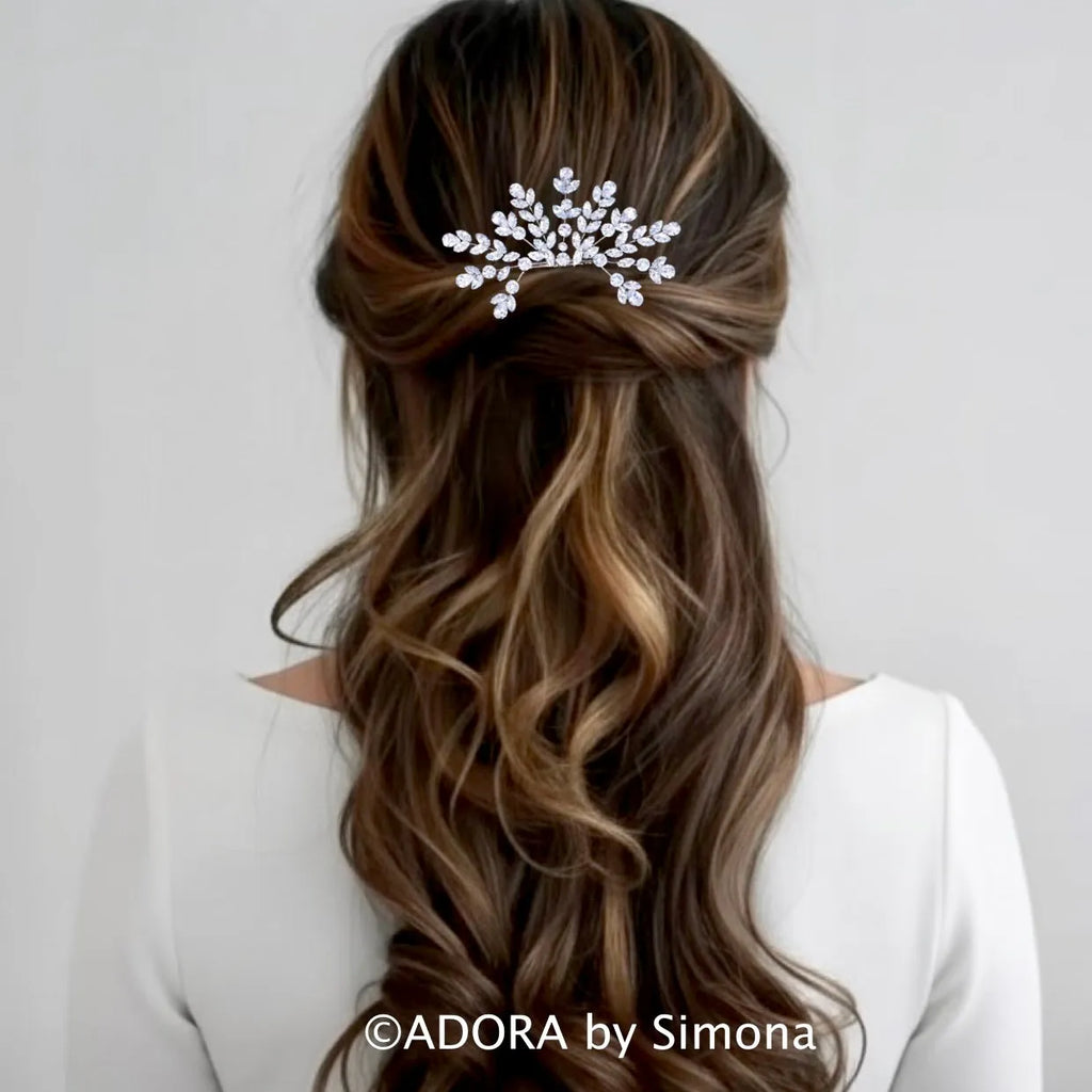 Wedding Hair Accessories – Sparkling Cubic Zirconia Bridal Hairpiece