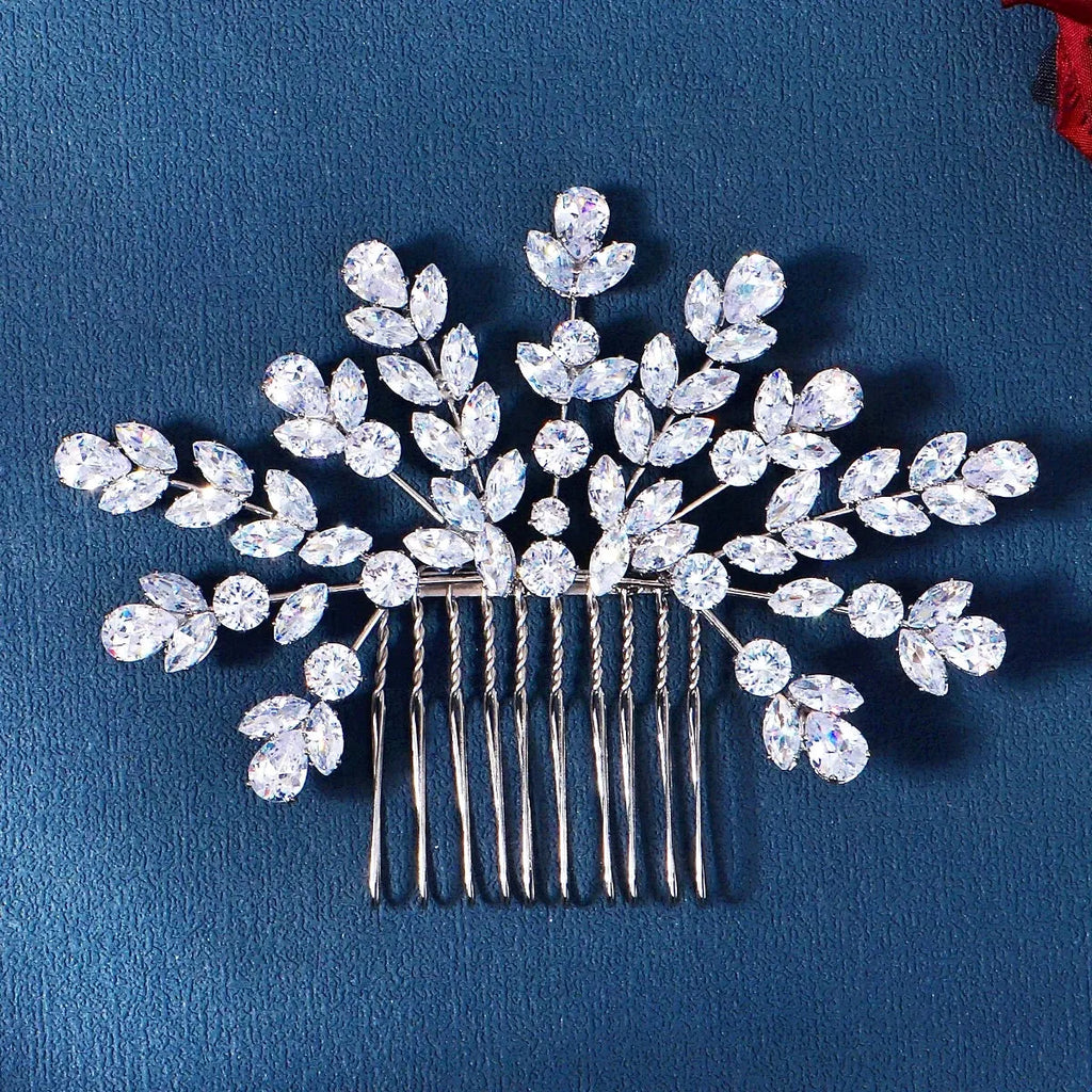 Wedding Hair Accessories – Sparkling Cubic Zirconia Bridal Hairpiece