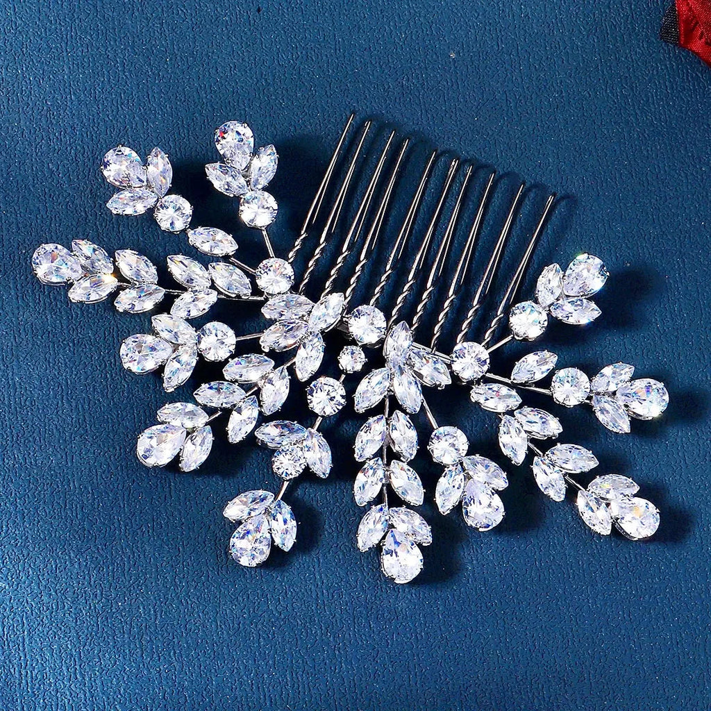 Wedding Hair Accessories – Sparkling Cubic Zirconia Bridal Hairpiece