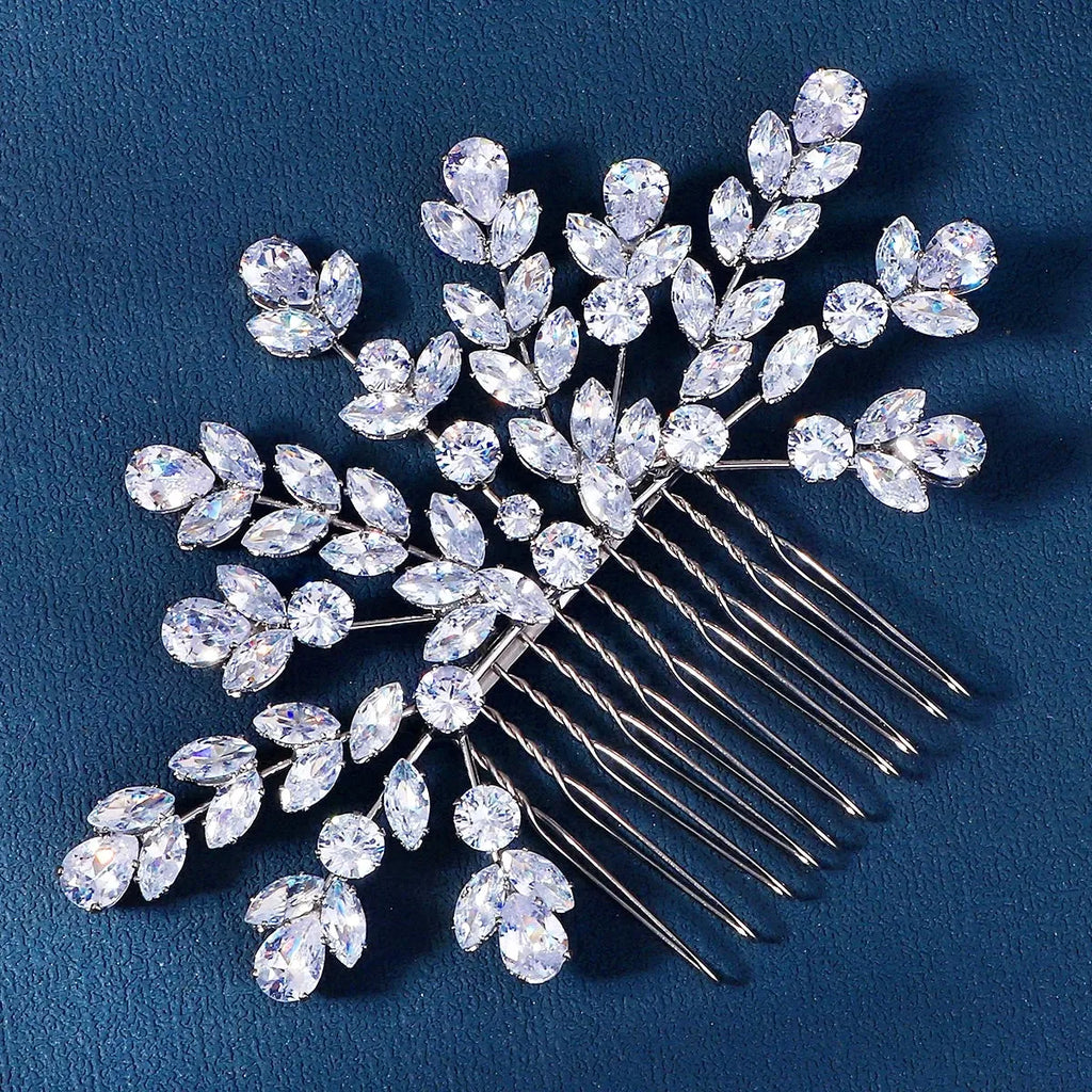 Wedding Hair Accessories – Sparkling Cubic Zirconia Bridal Hairpiece