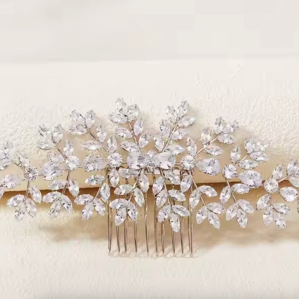 Wedding Hair Accessories – Sparkling Cubic Zirconia Bridal Hair Comb