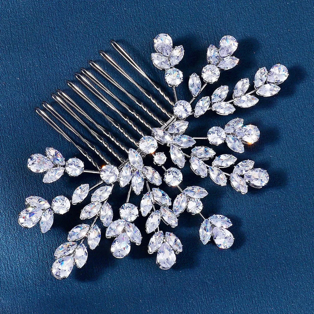 Wedding Hair Accessories – Sparkling Cubic Zirconia Bridal Hairpiece