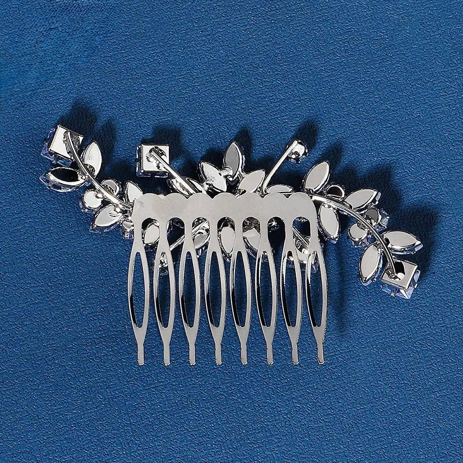 Wedding Hair Accessories – Sparkling CZ Bridal Hair Comb in Silver