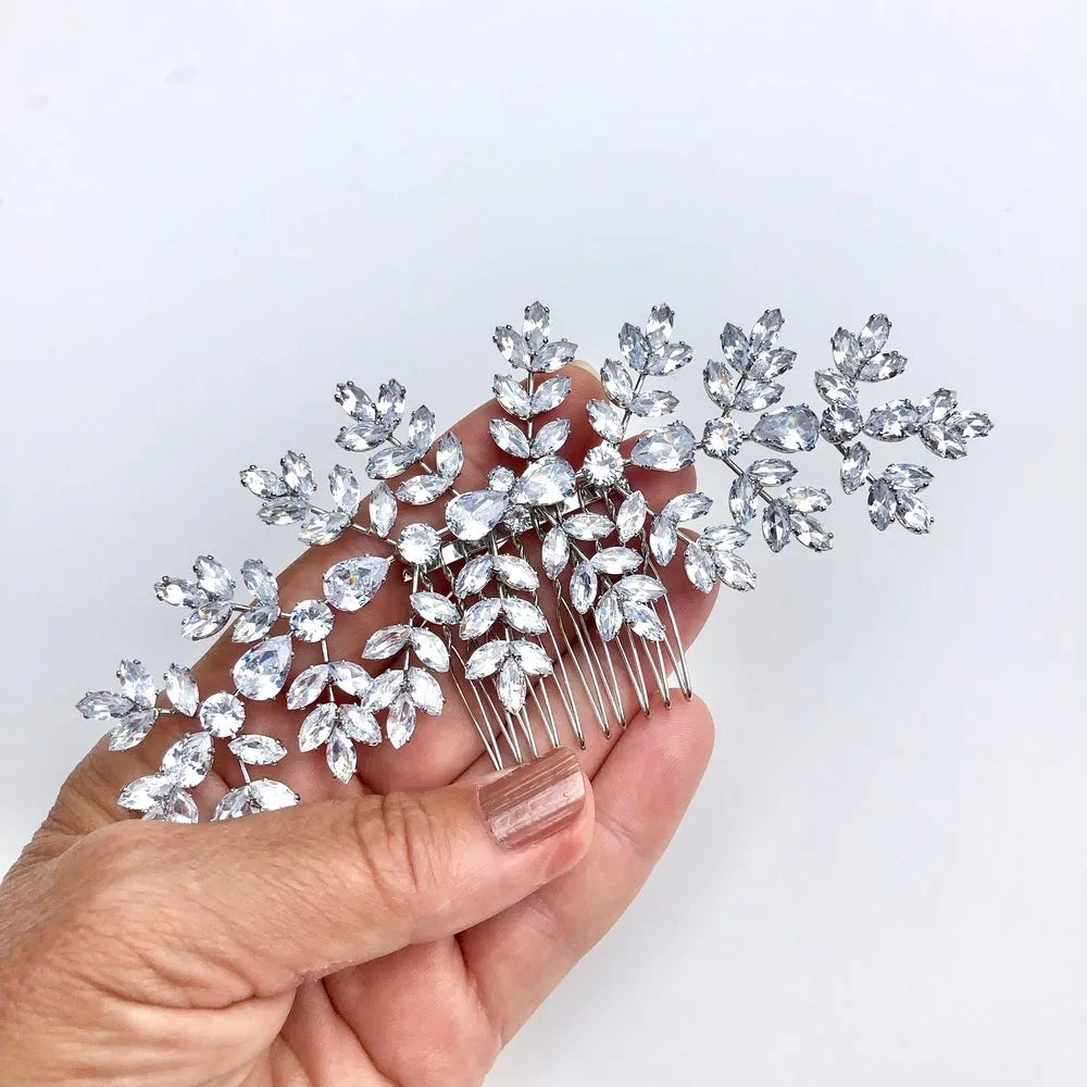 Wedding Hair Accessories – Sparkling Cubic Zirconia Bridal Hair Comb